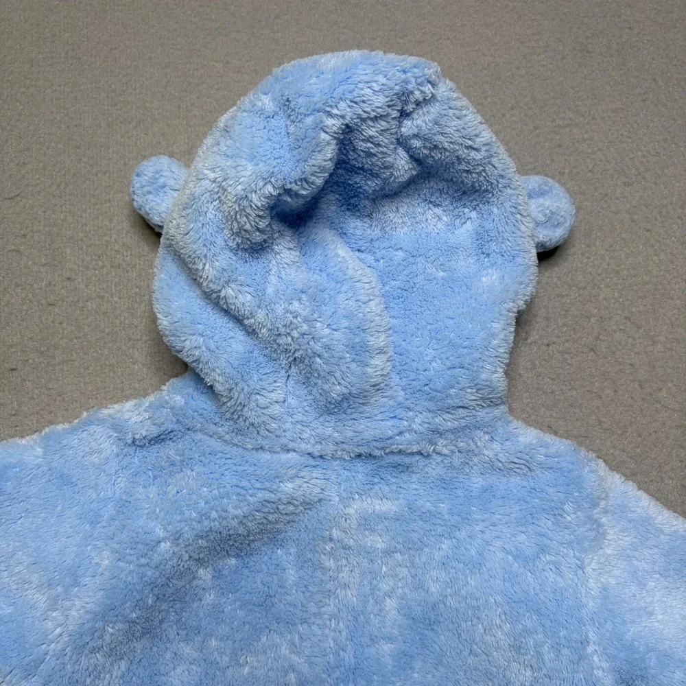 Disney Fleece Pram Unisex 0-3M Blue Winnie‎ the Pooh Vintage Hooded Bunting Suit